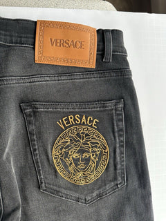 Versace Men’s Denim Stretch Black Jeans Size 32 US 1011835 NWT $800