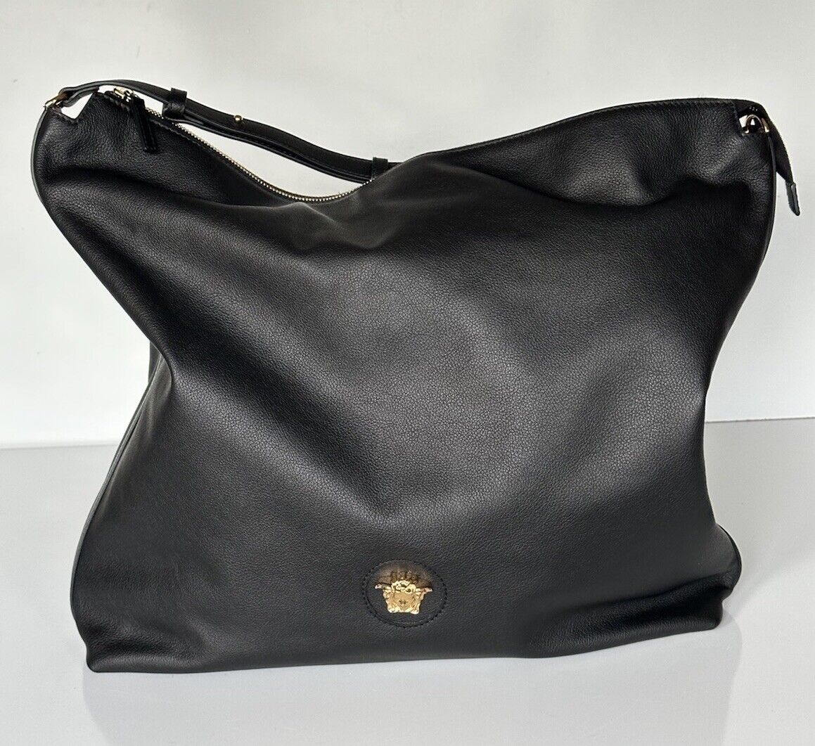 Versace Medusa Leather Black Hobo Bag 1014247 Italy NWT $1600