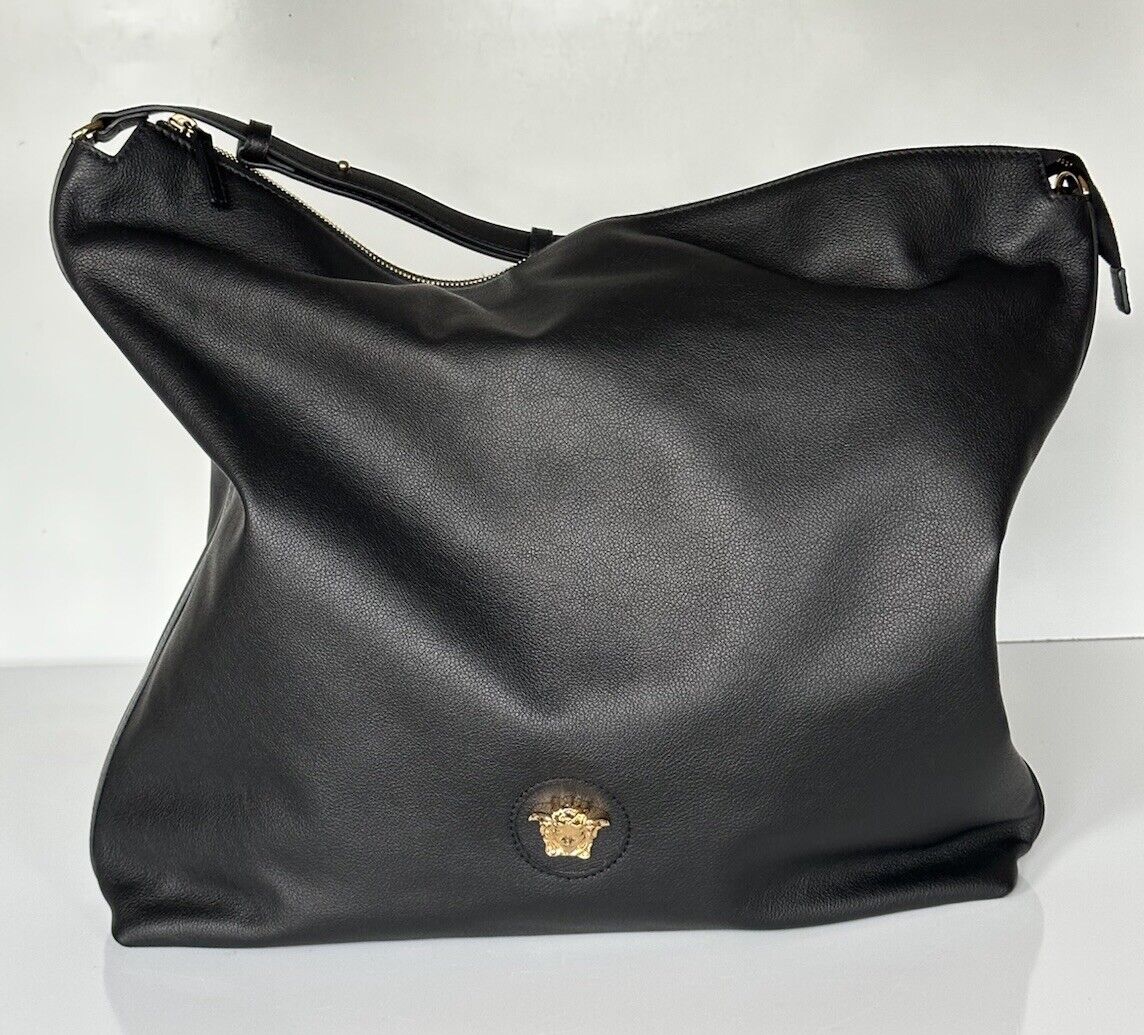 Versace Medusa Leather Black Hobo Bag 1014247 Italy NWT $1600