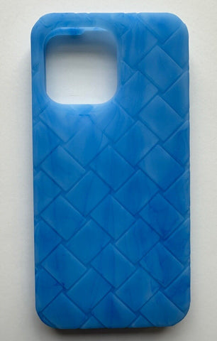 Bottega Veneta Intrecciato iPhone 14 Pro Max Case Blue/Mix Color 733845 NWT $250