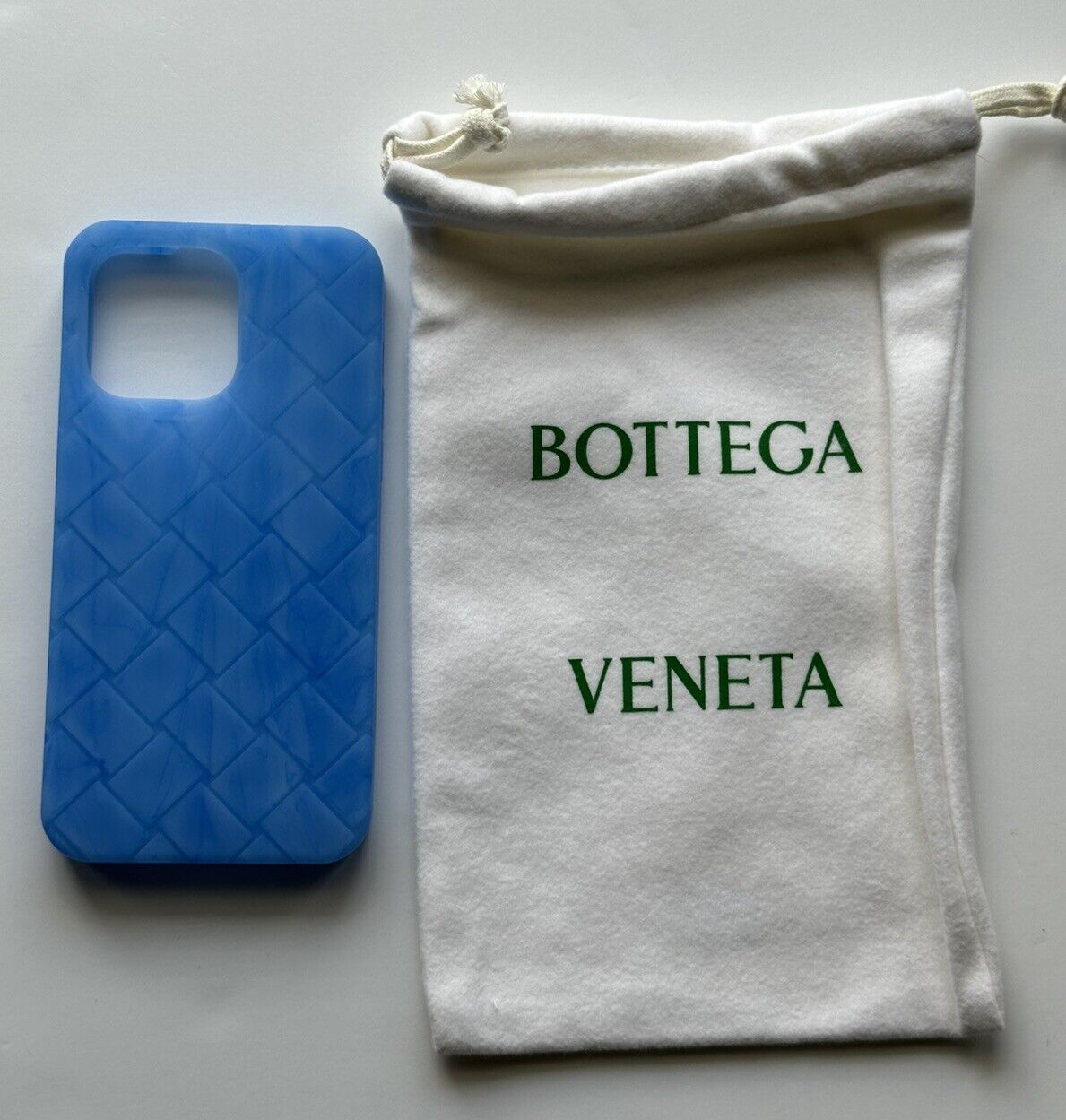 Bottega Veneta Intrecciato iPhone 14 Pro Max Case Blue/Mix Color 733845 NWT $250