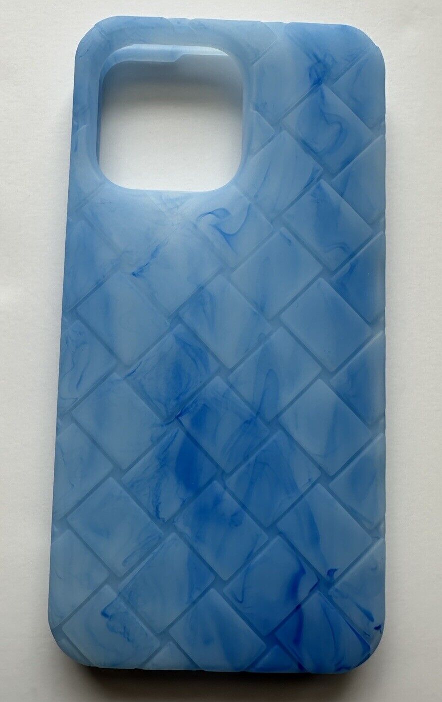 Bottega Veneta Intrecciato iPhone 14 Pro Max Case Blue Mash 733845 NWT $250