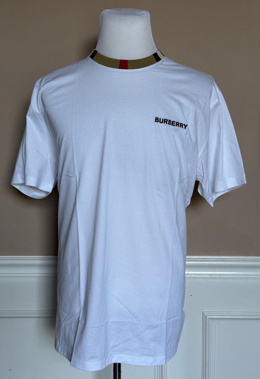 Burberry Jayson White Cotton T-shirt XS (Oversized) 8078115 NWT $370