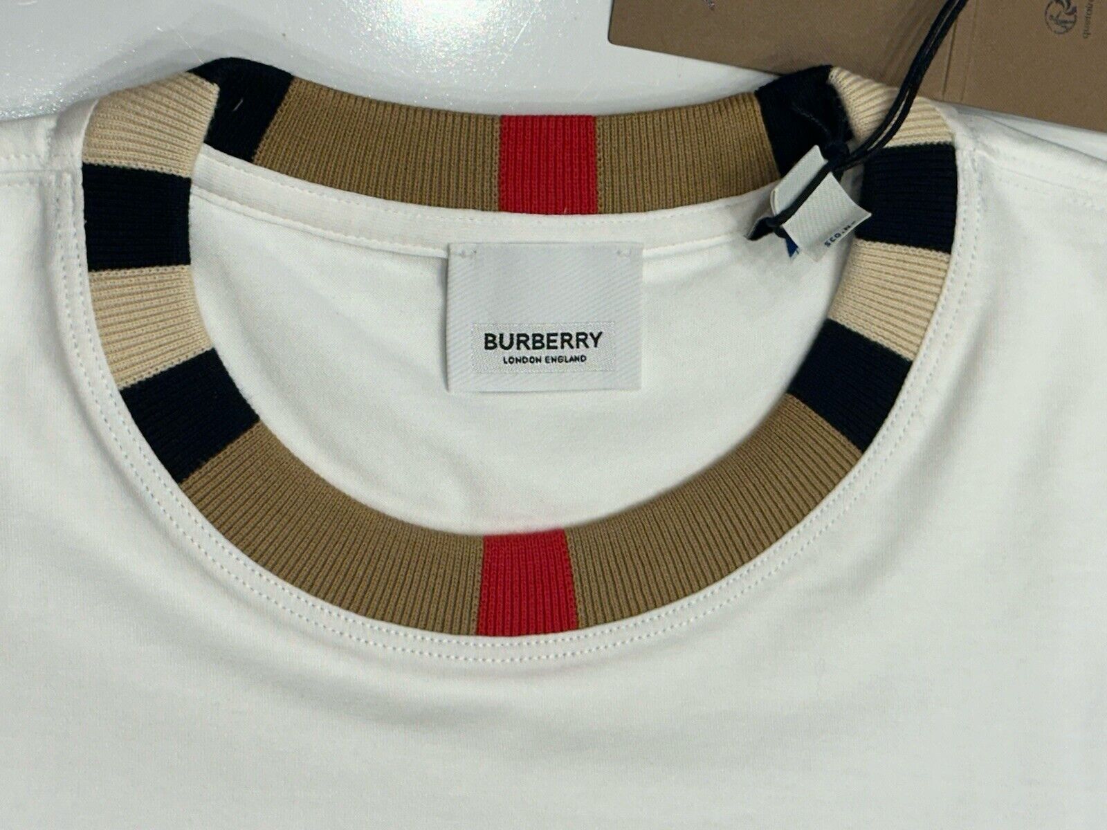 Burberry Jayson White Cotton T-shirt XS (Oversized) 8078115 NWT $370