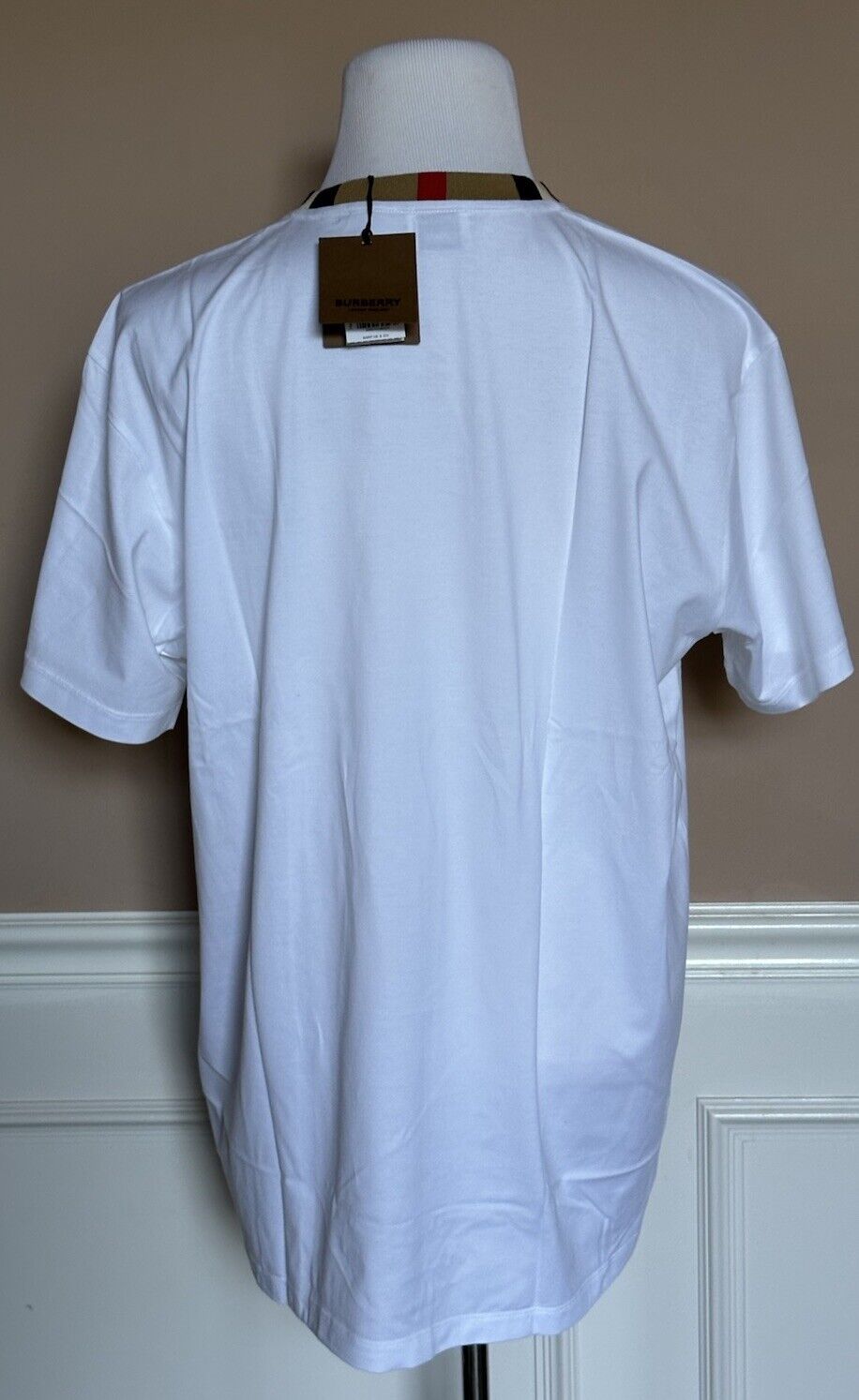 Burberry Jayson White Cotton T-shirt XS (Oversized) 8078115 NWT $370