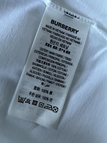 Burberry Jayson White Cotton T-shirt XS (Oversized) 8078115 NWT $370