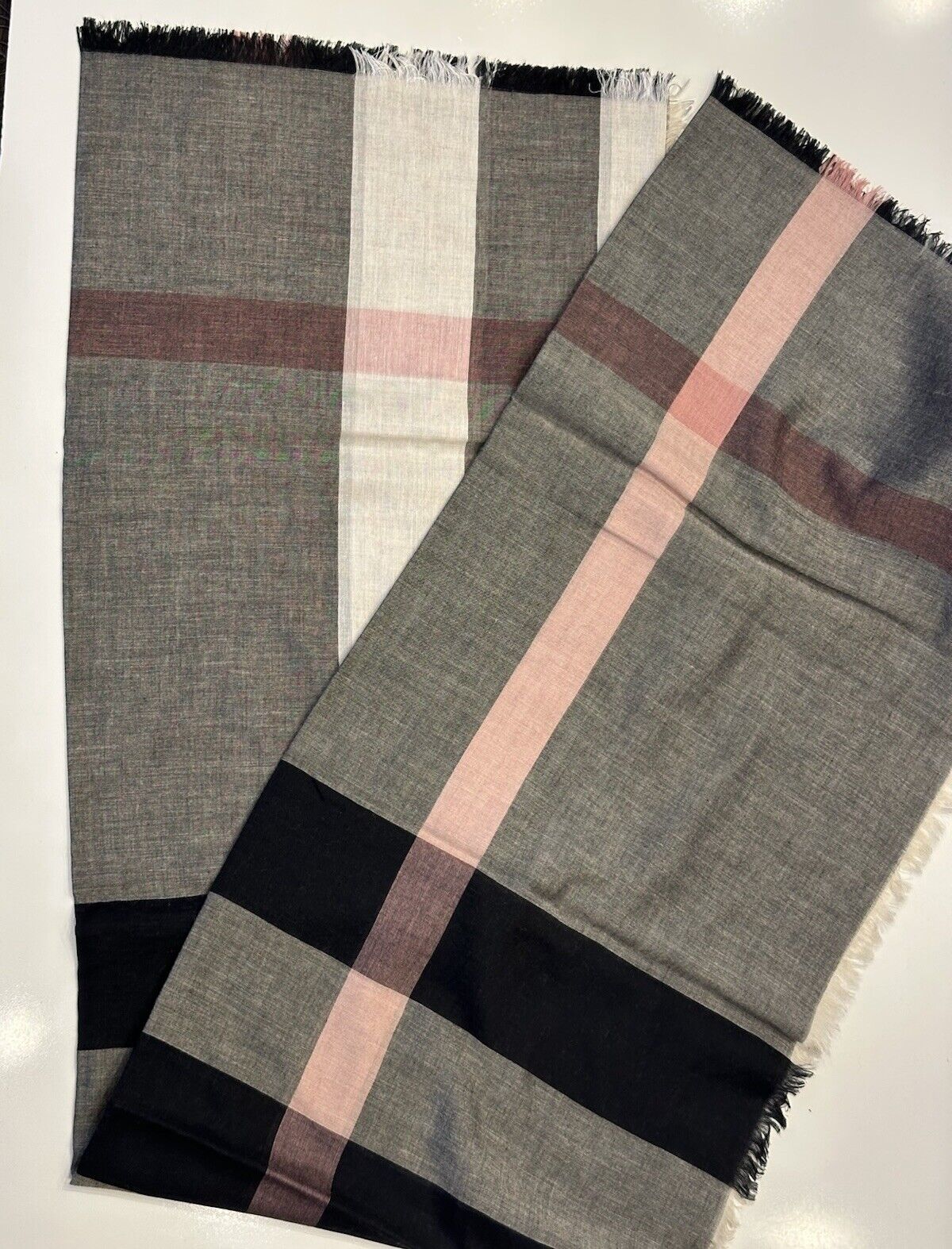 Burberry Dark Trench Relaxed Mega Check Square Scarf 140x140 IT 4050479 NWT $450