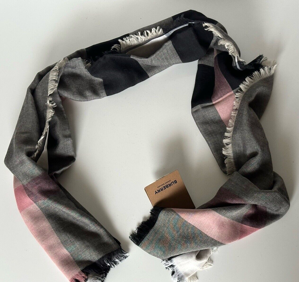 Burberry Dark Trench Relaxed Mega Check Square Scarf 140x140 IT 4050479 NWT $450