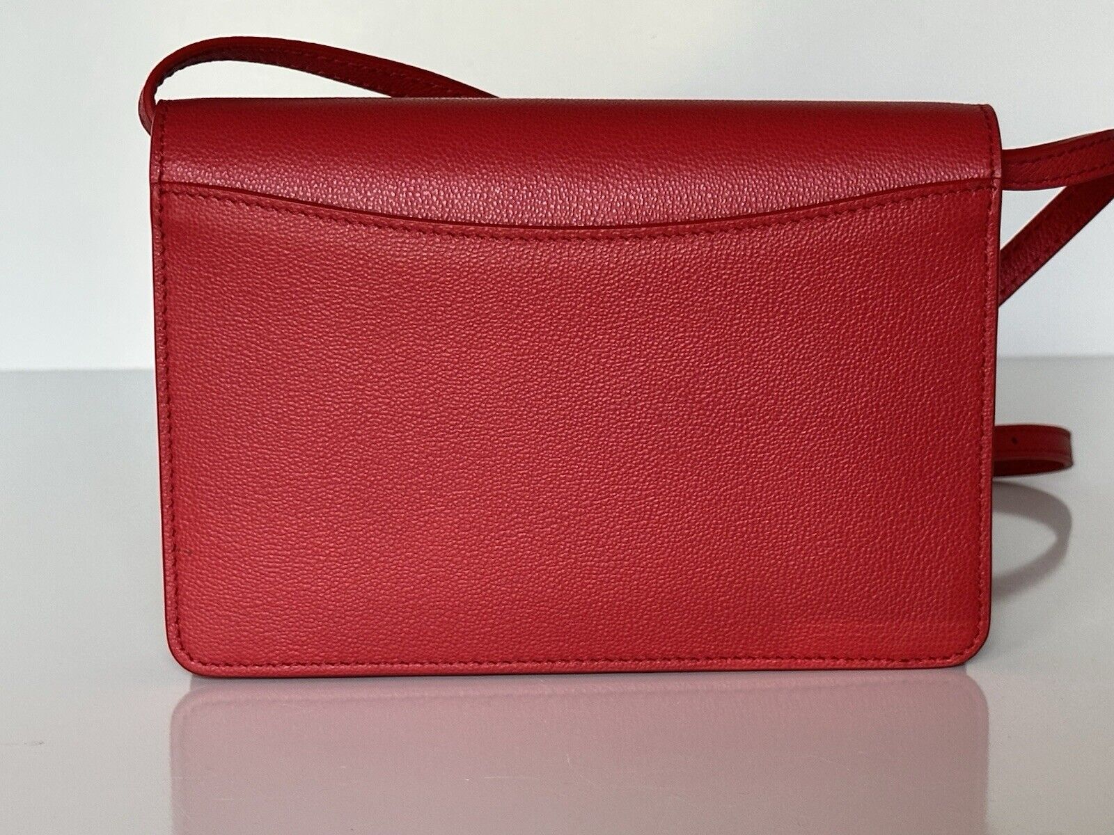 Burberry Hampshire Embossed Leather Cross Body Bag Red 80613601 Italy NWT $1090