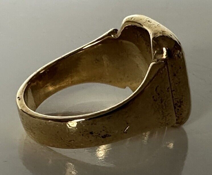 Bottega Veneta Gold Plated Sterling Silver Ring Size 19 (9 US) 576464 NWB $440