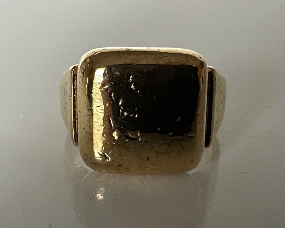 Bottega Veneta Gold Plated Sterling Silver Ring Size 19 (9 US) 576464 NWB $440