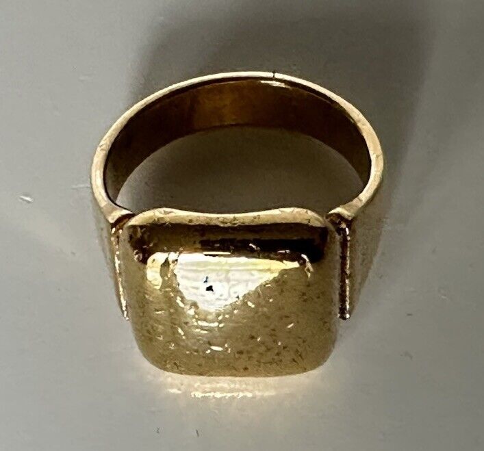 Bottega Veneta Gold Plated Sterling Silver Ring Size 19 (9 US) 576464 NWB $440