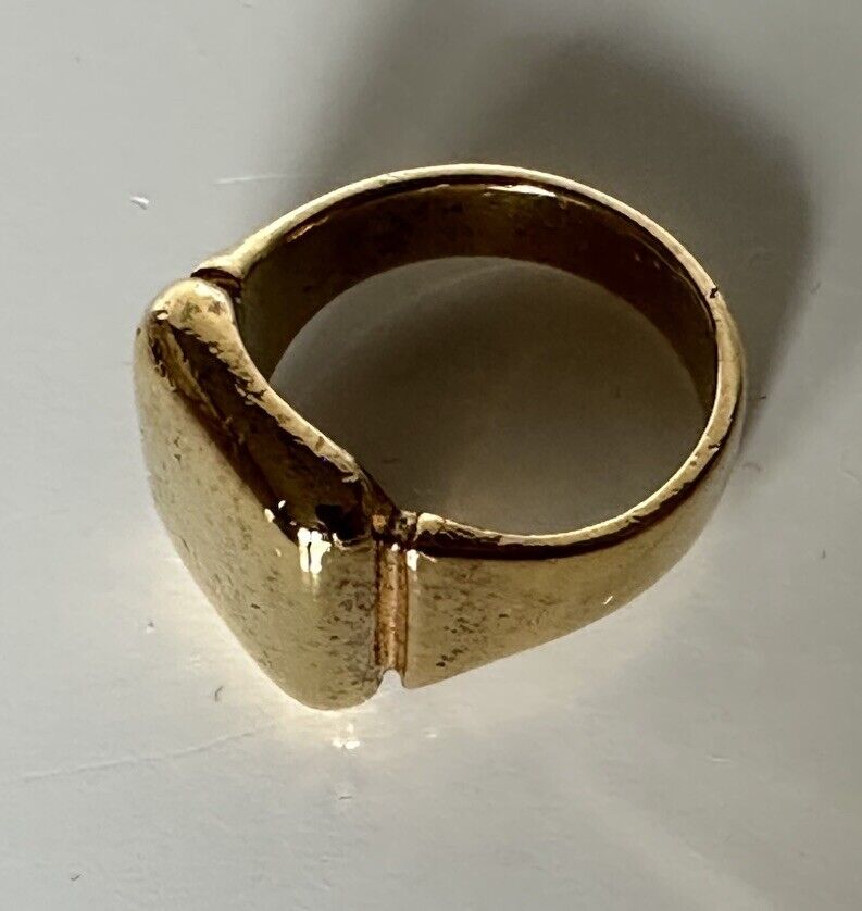 Bottega Veneta Gold Plated Sterling Silver Ring Size 19 (9 US) 576464 NWB $440