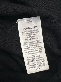 Burberry Bempton Wool Black Elbow Patch Sweater Small 8075008 NWT $830