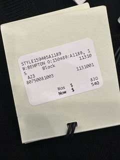 Burberry Bempton Wool Black Elbow Patch Sweater Small 8075008 NWT $830