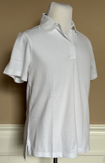 Burberry Adele Women’s White Cotton Polo Shirt XS 8066325 Portugal NWT $510