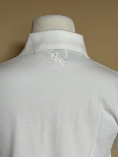 Burberry Adele Women’s White Cotton Polo Shirt XS 8066325 Portugal NWT $510