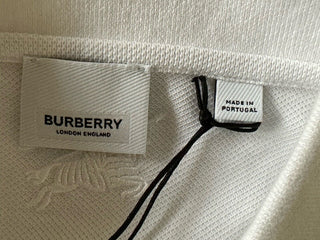 Burberry Adele Women’s White Cotton Polo Shirt XS 8066325 Portugal NWT $510