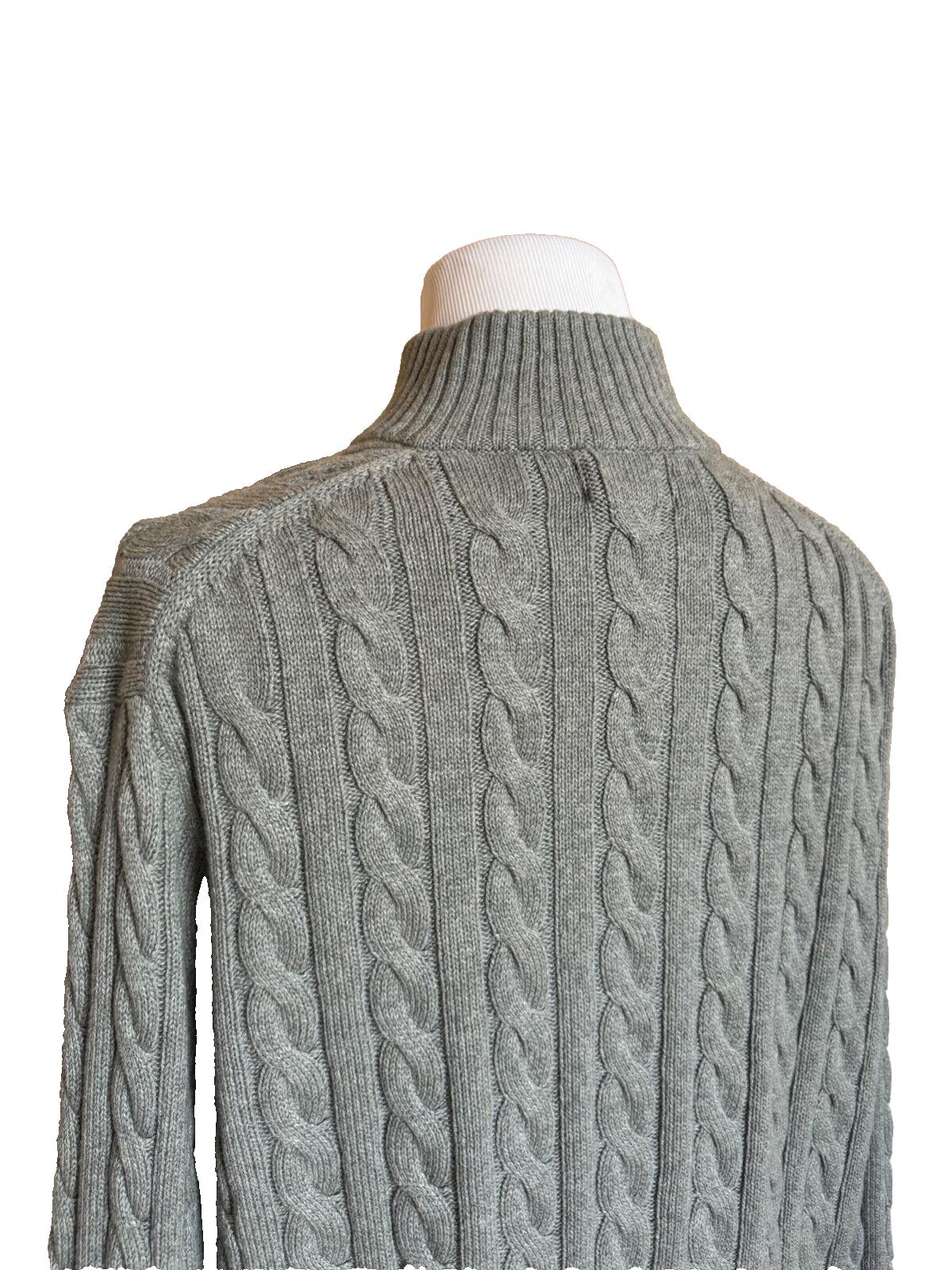 Polo Ralph Lauren Men's Gray Cotton Zip Knit Sweater 2XL/2TG NWT $148