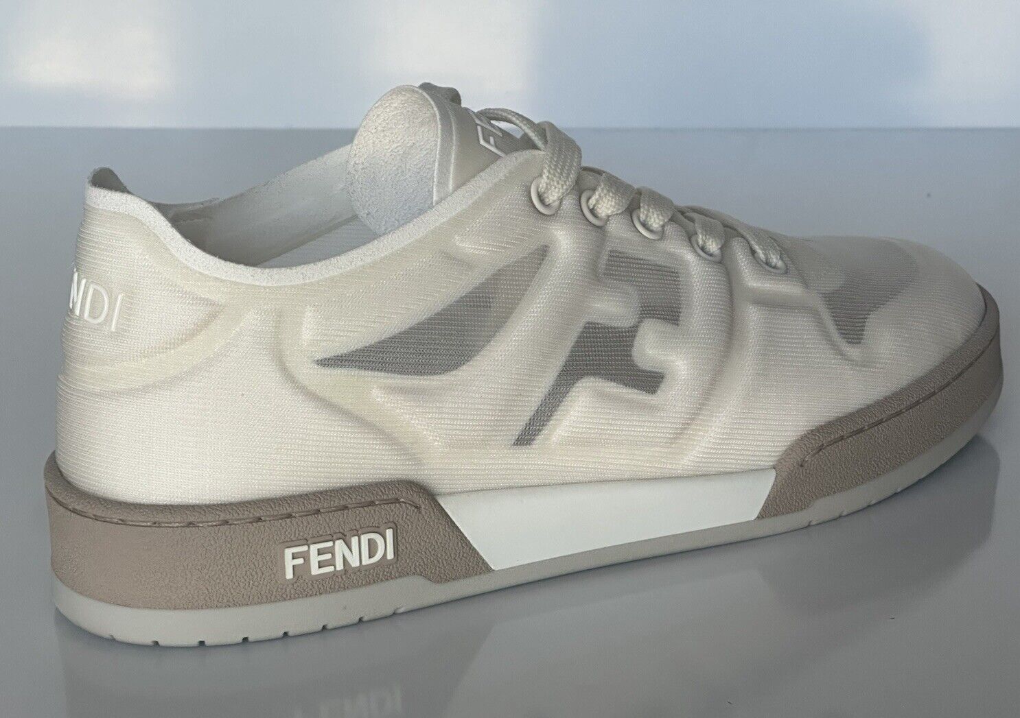 Fendi Mesh Women's White Low Top Sneakers 9 US (39 Euro) 8E8415 Italy NIB