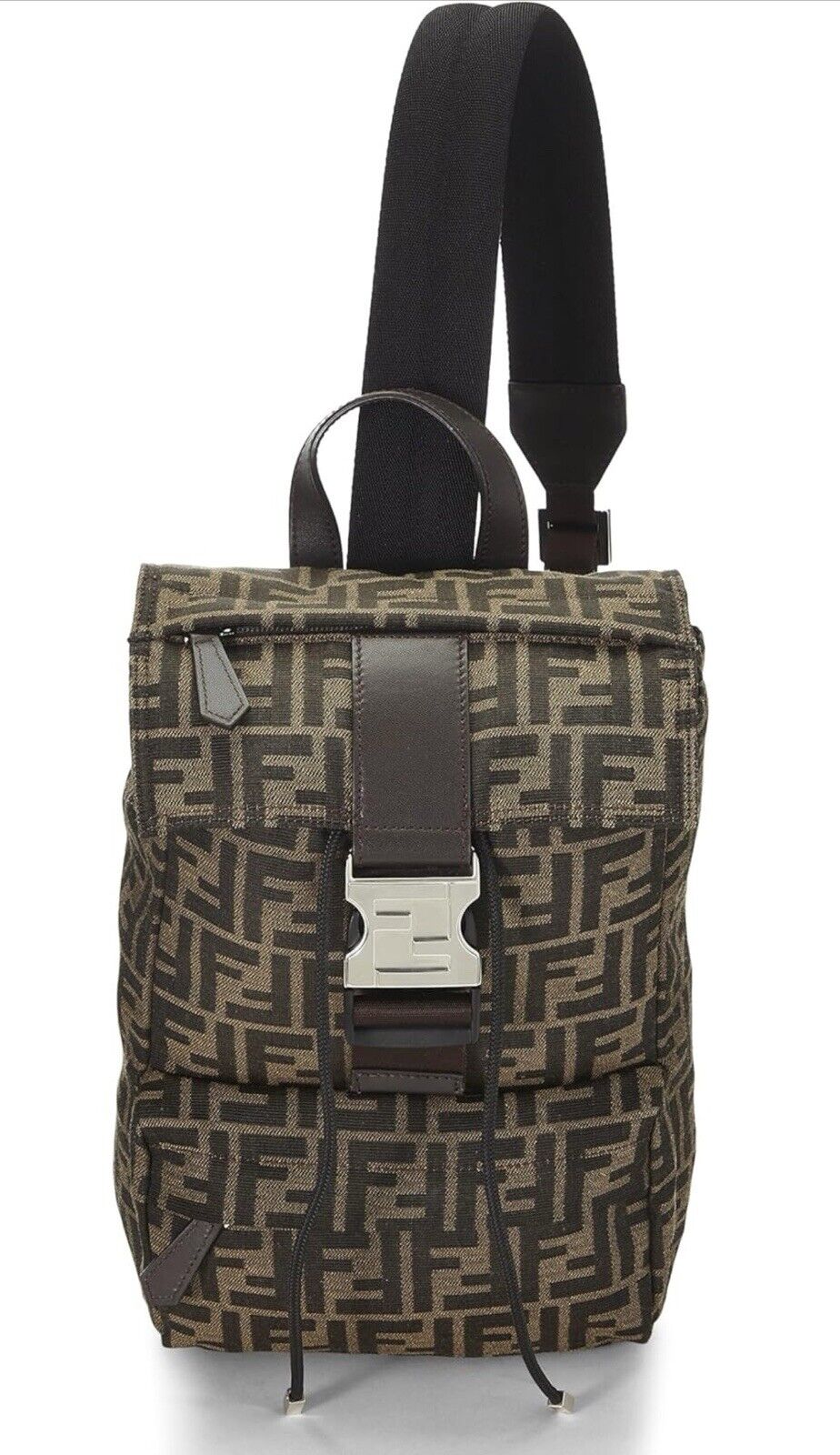 Fendi Fendiness Small Backpack Brown Made in Italy 7VZ067 NWT $1850