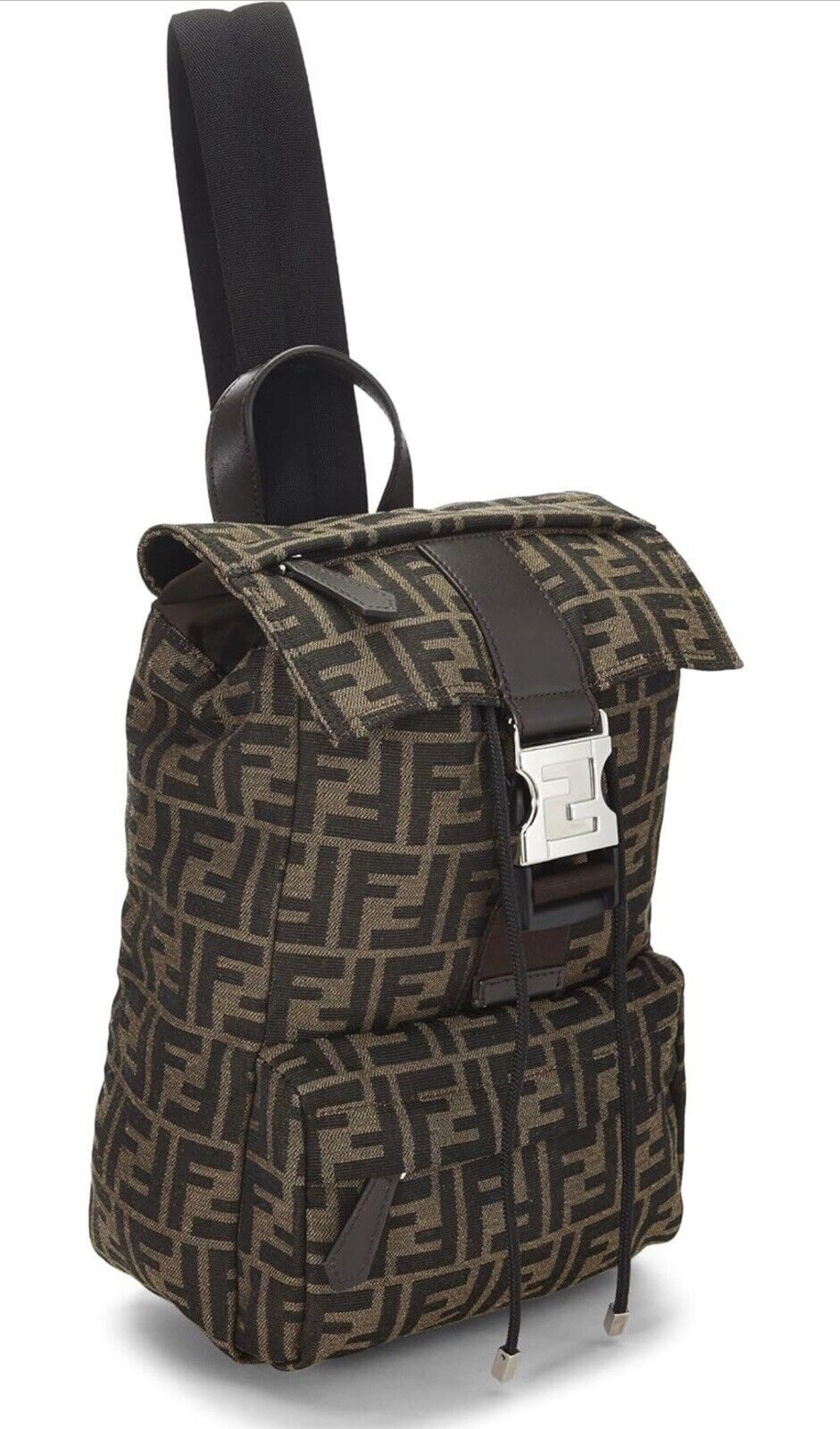 Fendi Fendiness Small Backpack Brown Made in Italy 7VZ067 NWT $1850