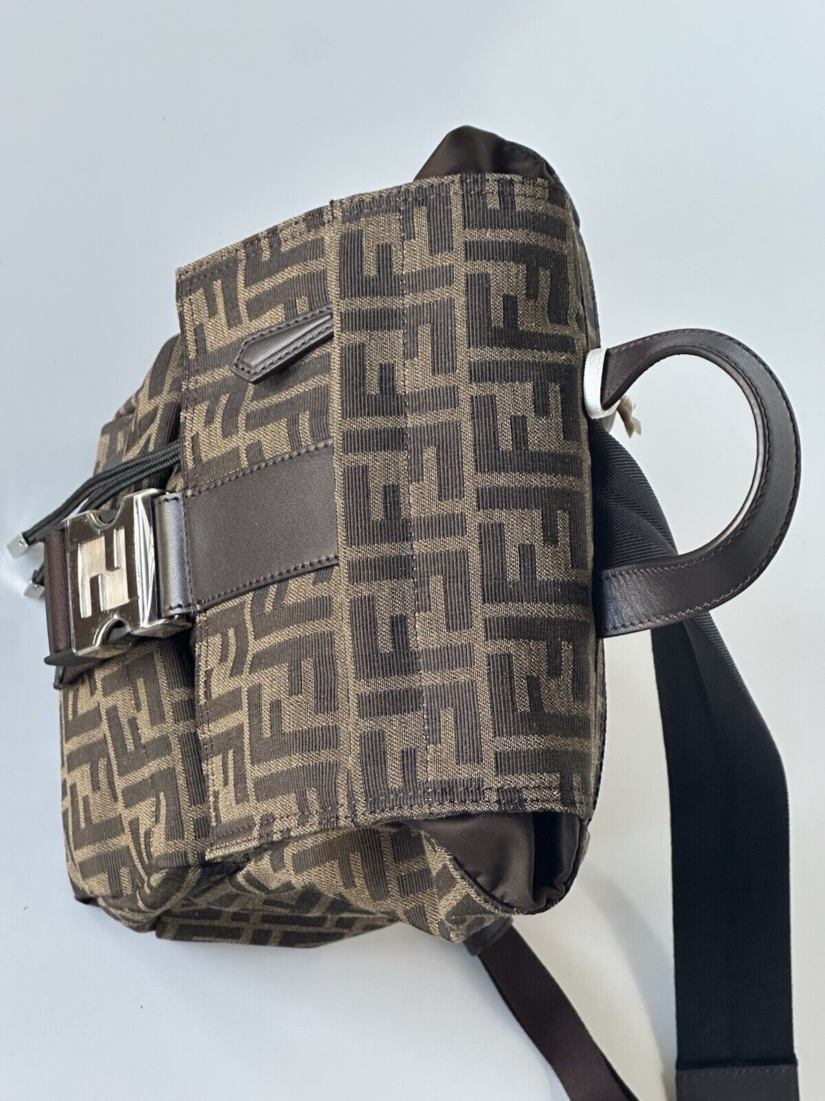 Fendi Fendiness Small Backpack Brown Made in Italy 7VZ067 NWT $1850