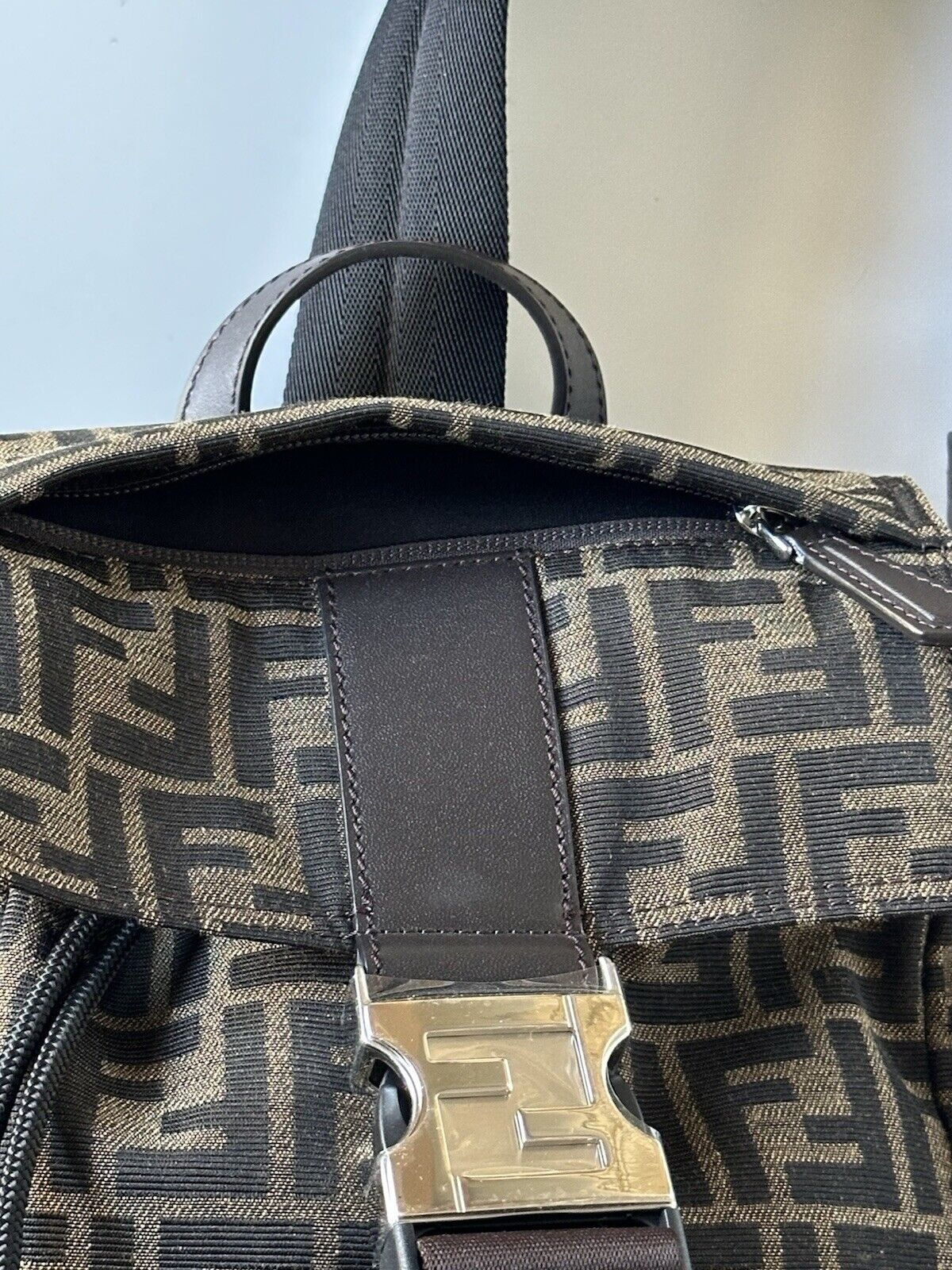 Fendi Fendiness Small Backpack Brown Made in Italy 7VZ067 NWT $1850