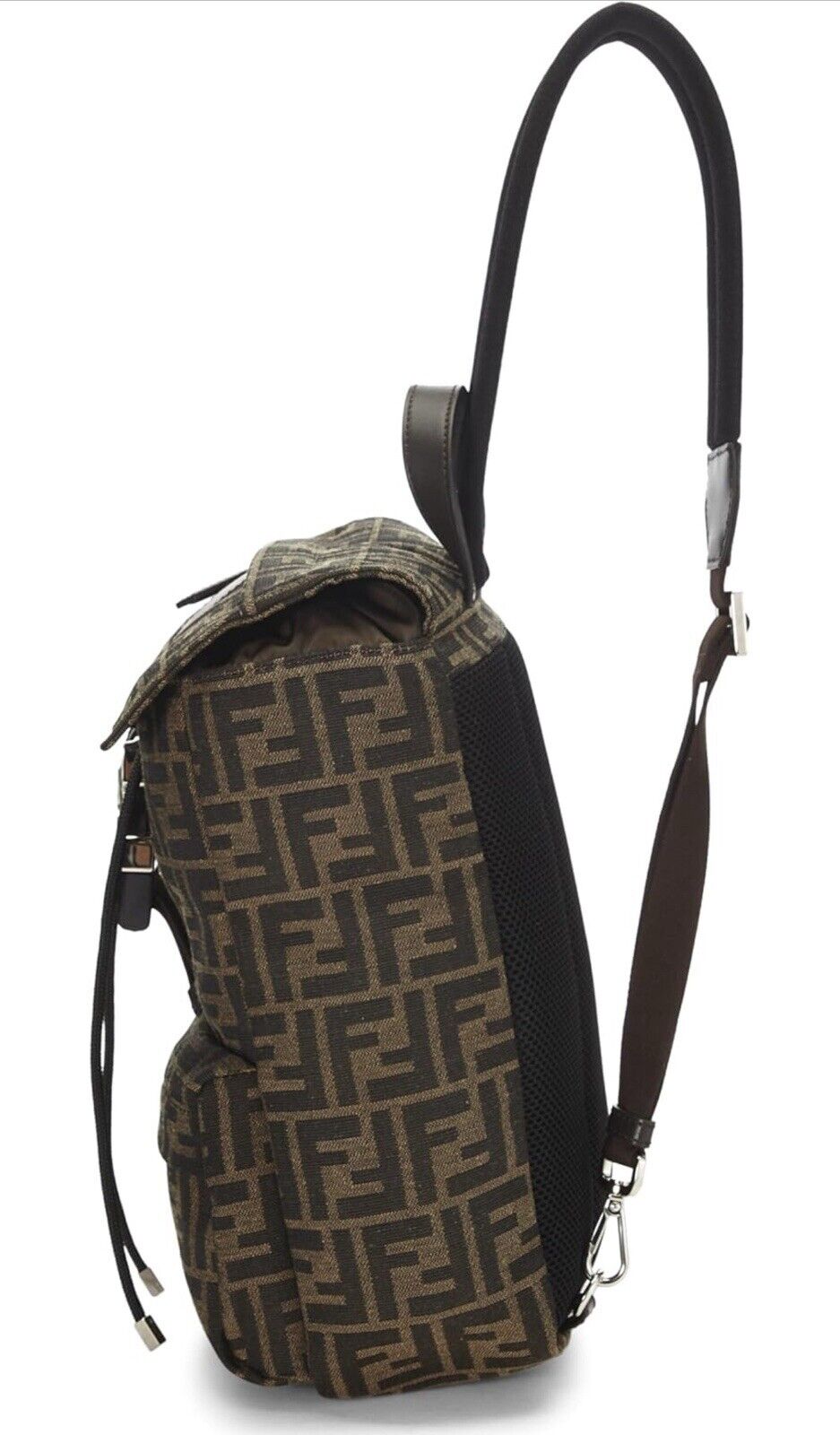 Fendi Fendiness Small Backpack Brown Made in Italy 7VZ067 NWT $1850