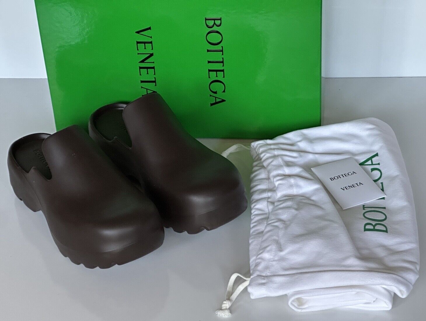 Bottega Veneta Rubber Fondant Sandals Clogs 10 US (43 Euro) 690102 NIB $650