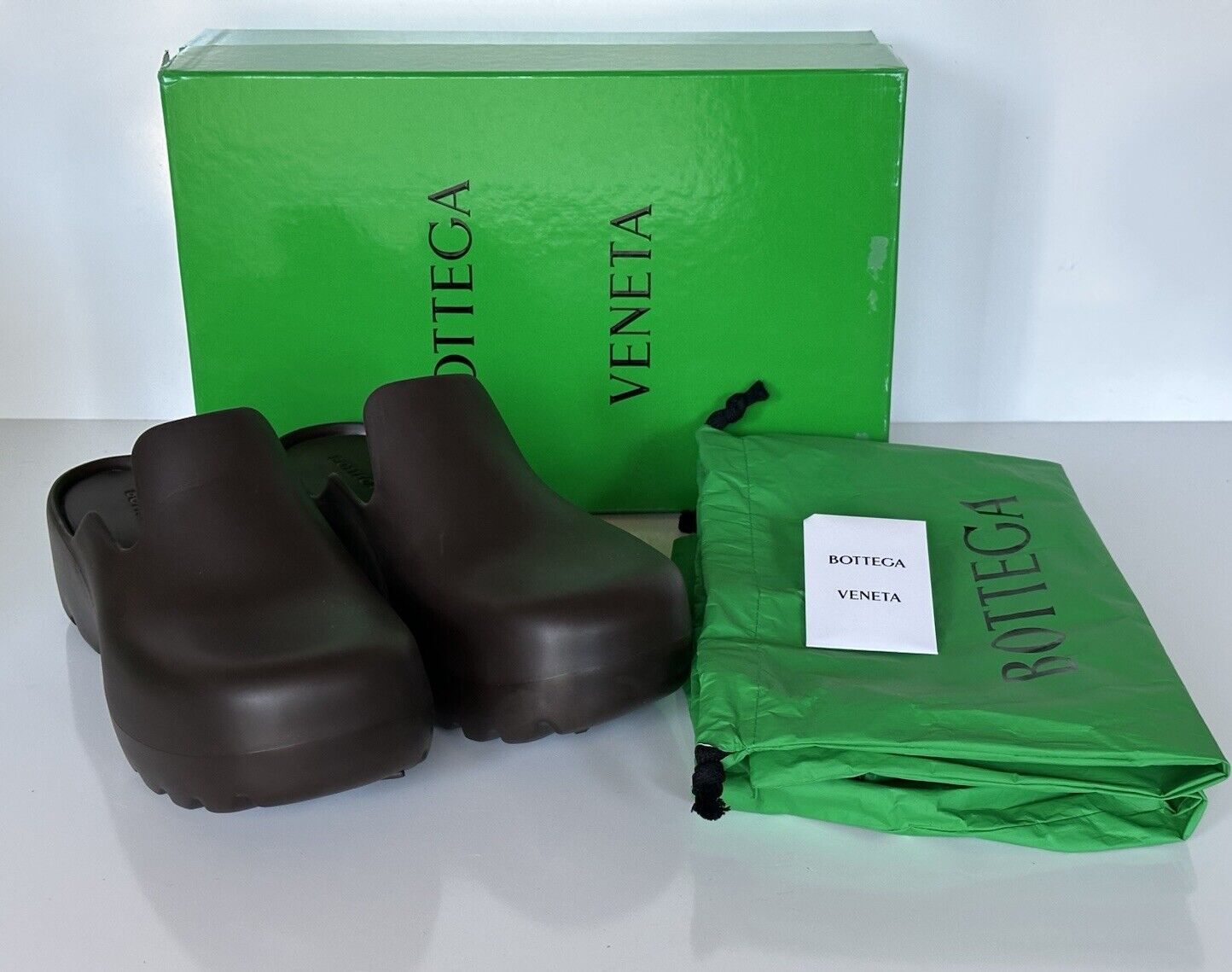 Bottega Veneta Rubber Fondant Sandals Clogs 12 US (45 Euro) 690102 NIB $650