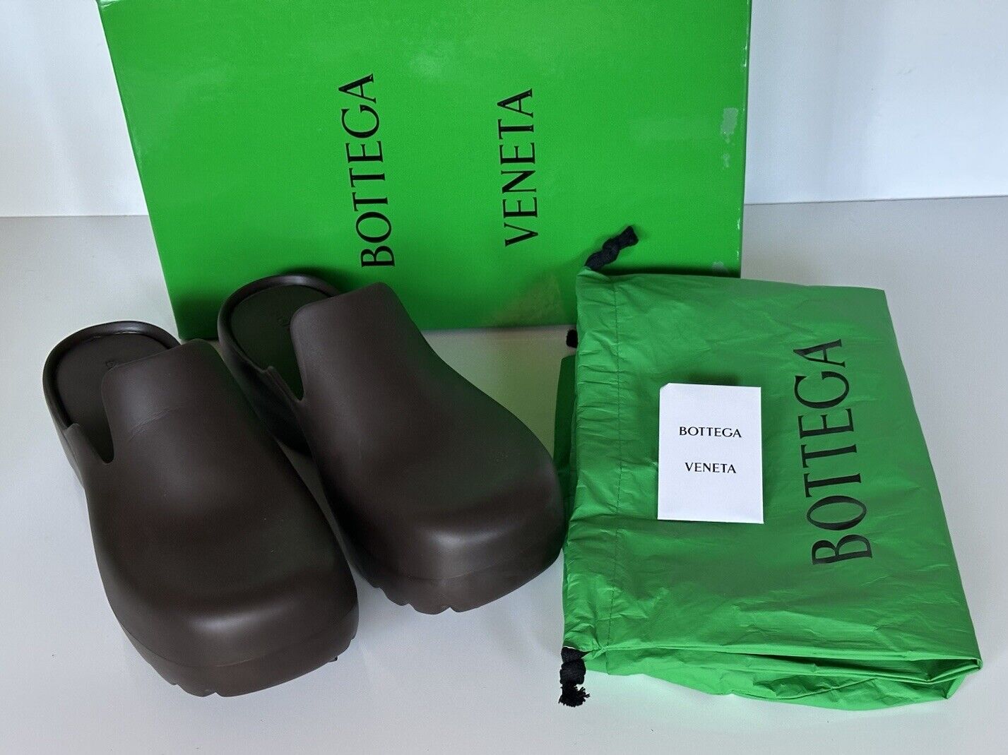 Bottega Veneta Rubber Fondant Sandals Clogs 12 US (45 Euro) 690102 NIB $650