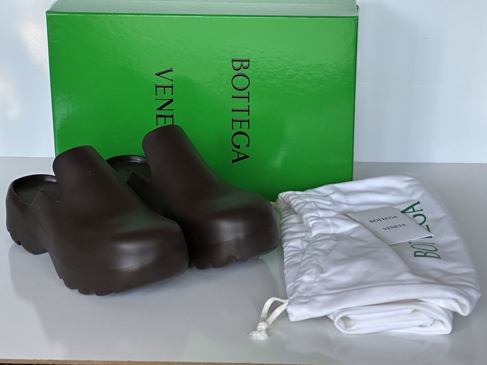 Bottega Veneta Rubber Fondant Sandals Clogs 13 US (46 Euro) 690102 NIB $650