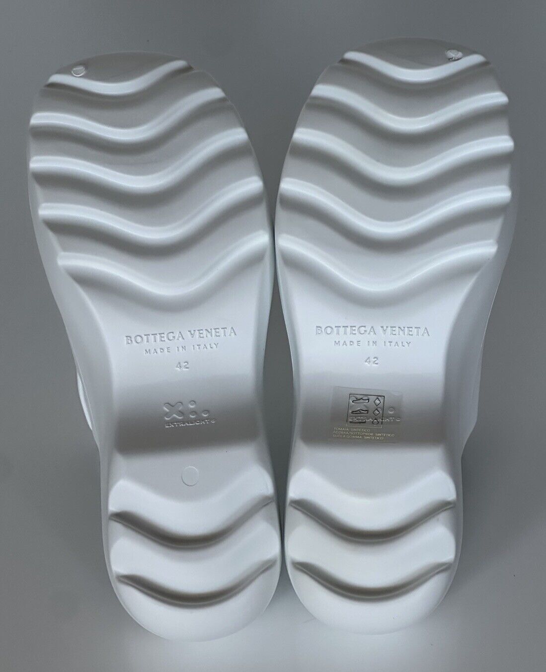 Bottega Veneta Rubber White Slipper Sandals Clogs 9 US (42 Euro) 690102 NIB $650