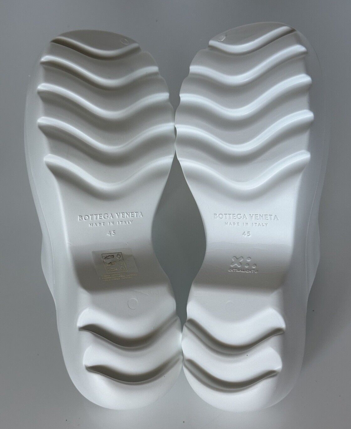 Bottega Veneta Rubber White Slipper Sandals Clogs 12 US (45 Eu) 690102 NIB $650