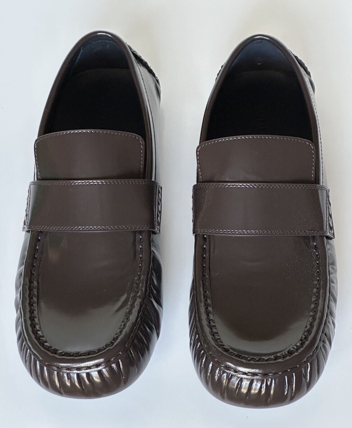 Bottega Veneta Men’s Leather Brown Moccasin Shoes 10 US (43 Eu) 741331 NIB $1050