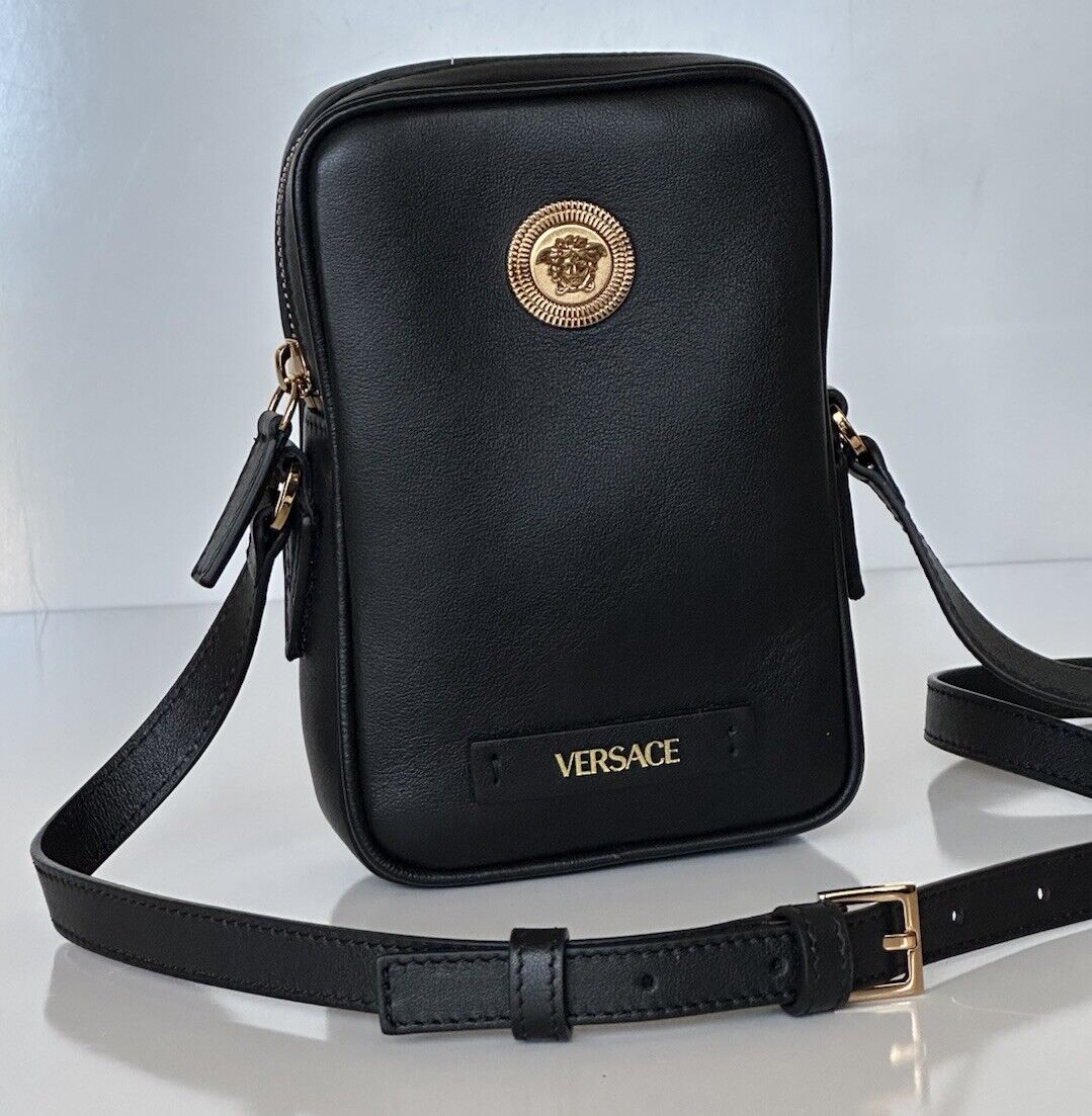 Versace Leather Gold Medusa Biggie Small Phone Crossbody Bag 1006192 IT NWT $795