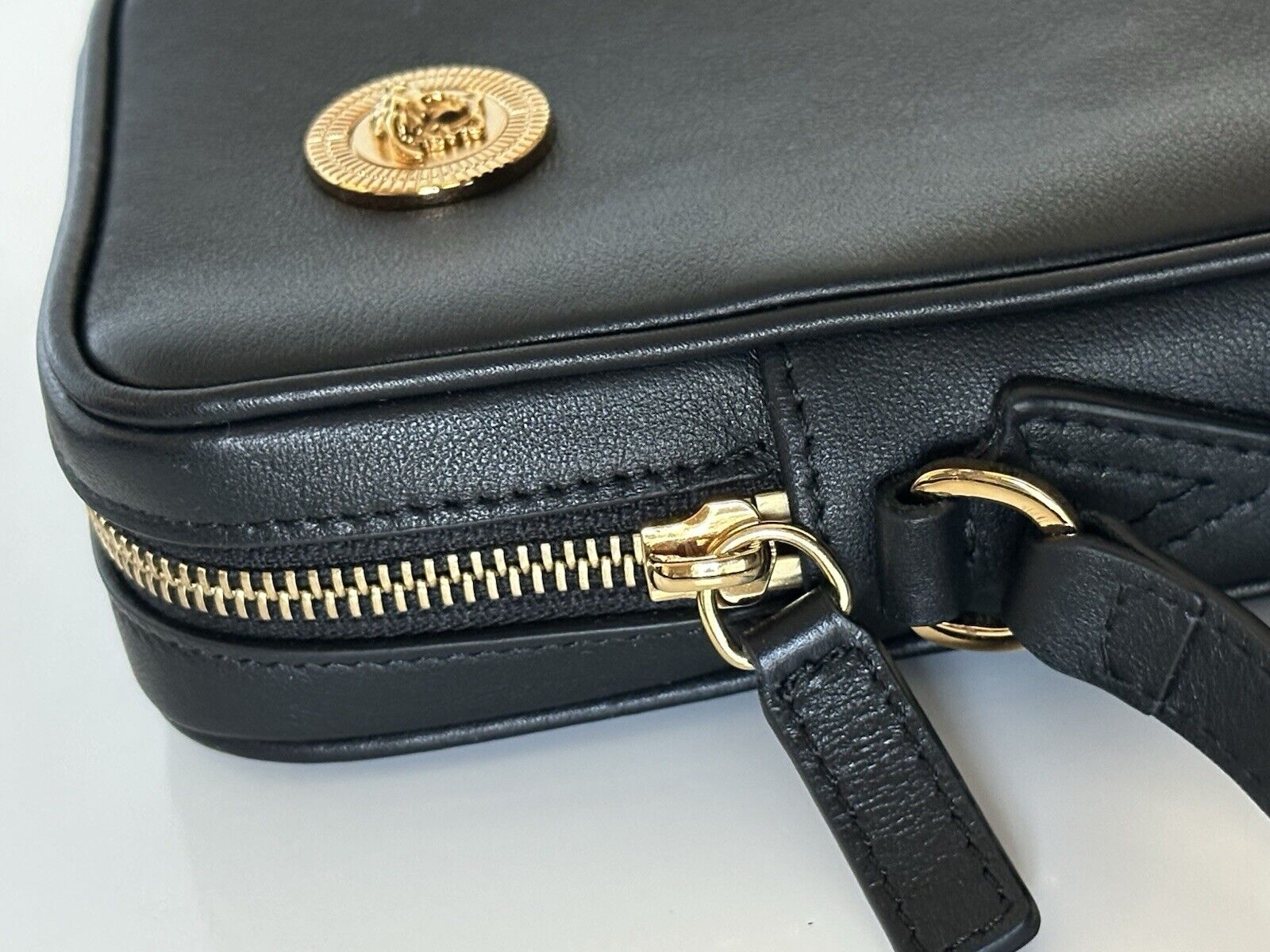 Versace Leather Gold Medusa Biggie Small Crossbody Bag 1006192 NWOT $795