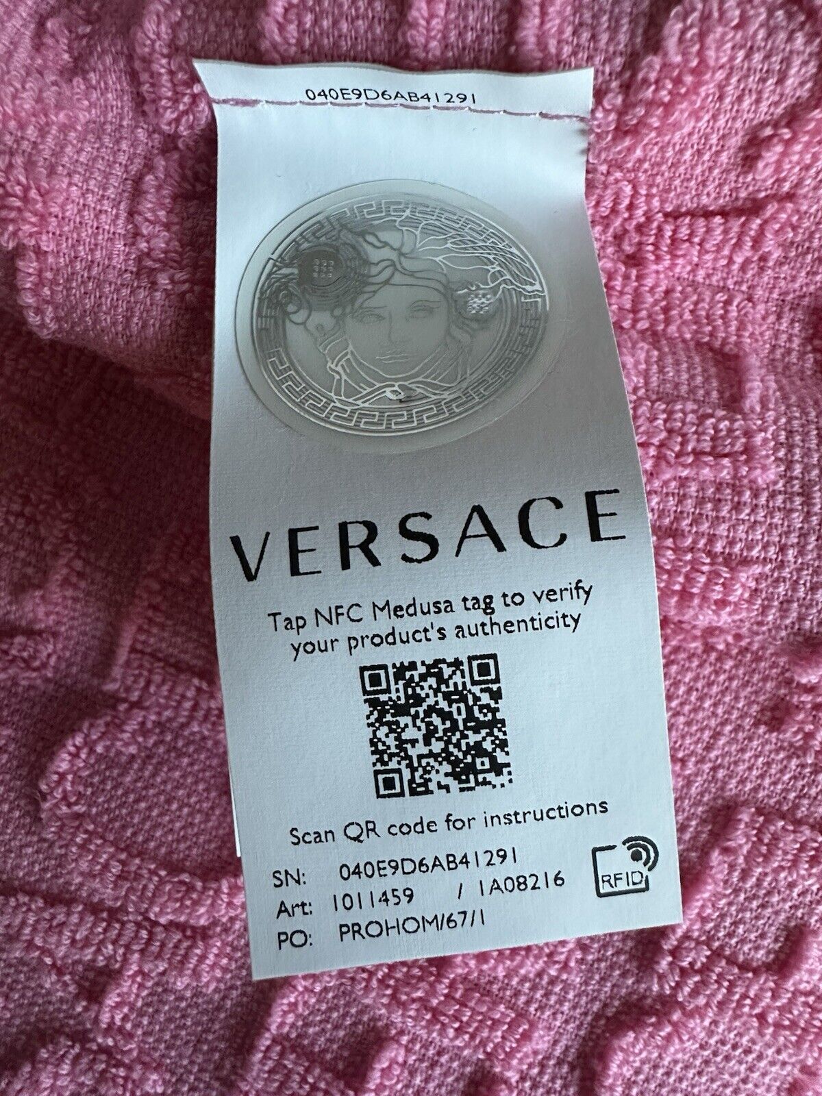 Versace Butterfly Short Cotton Terry Bath Robe Large 1011459 Italy NWT $1300