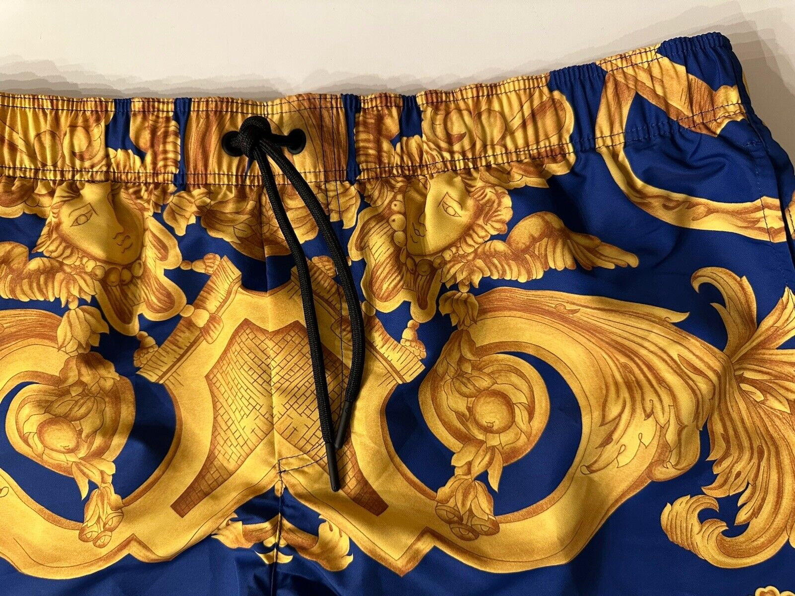 Versace Renaissance Men's Blue/Gold Swim Shorts 5 (33”) IT 1006003 NWT $600