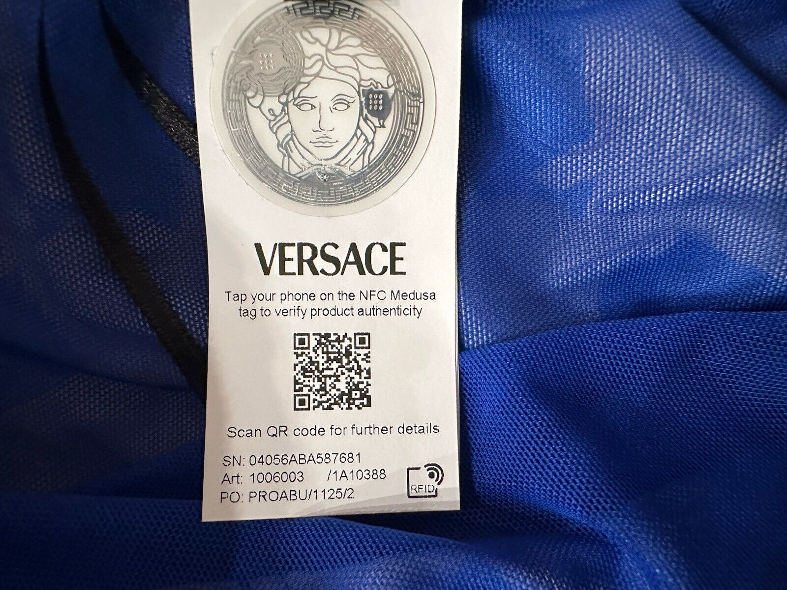 Versace Renaissance Men's Blue/Gold Swim Shorts 5 (33”) IT 1006003 NWT $600