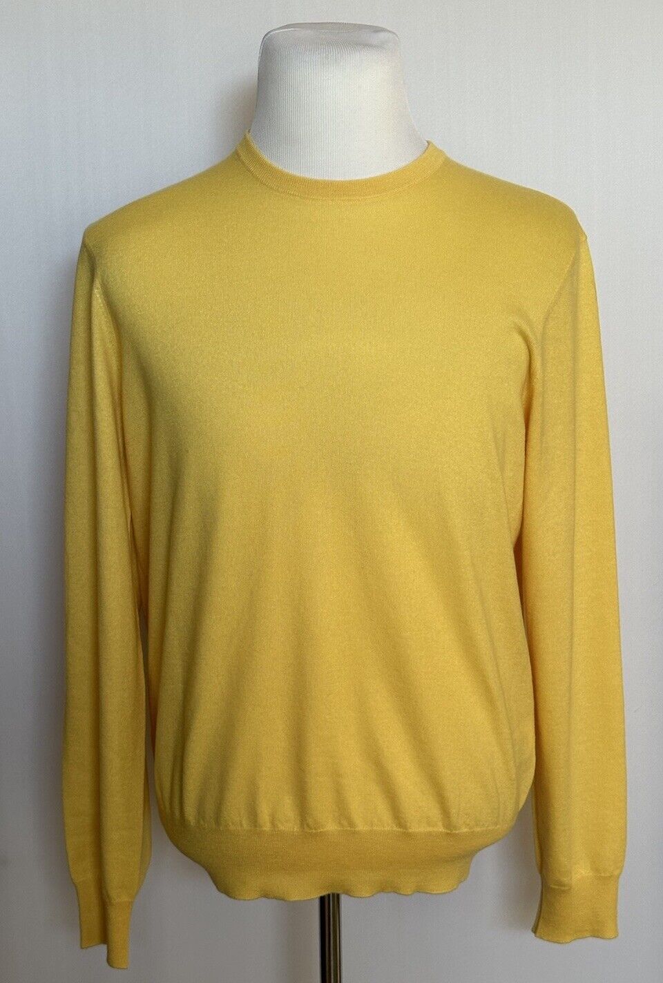 Ralph Lauren Purple Label Men's Cashmere Yellow Sweater Large Italy NWOT