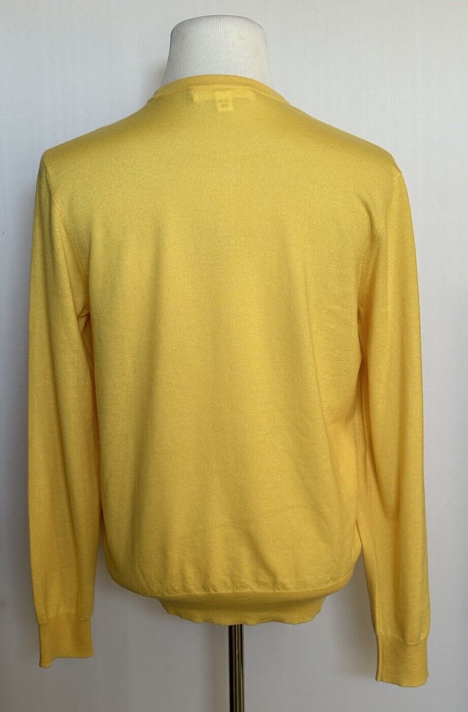 Ralph Lauren Purple Label Men's Cashmere Yellow Sweater Large Italy NWOT