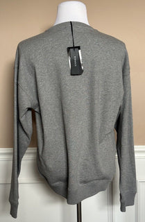 Versace Embroidered Mens Long Sleeve Sweatshirt Fleece Gray 3XL 1014426 NWT $750