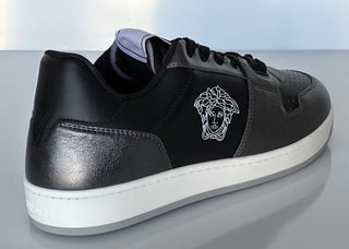 Versace Medusa Men’s Black/Silver Leather Sneakers 8.5 US (41.5) 1013377 IT NIB