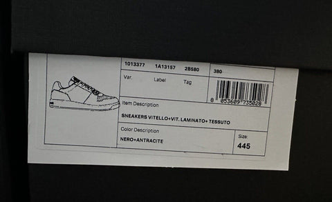 Versace Medusa Men’s Black/Silver Leather Sneakers 11.5 US (44.5) 1013377 IT NIB