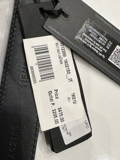 Versace Medusa-Buckle Brown Slim Calf Leather Belt 115 (46) IT 1012369 NWT $500
