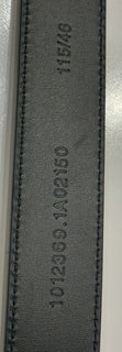 Versace Medusa-Buckle Brown Slim Calf Leather Belt 115 (46) IT 1012369 NWT $500