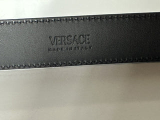 Versace Medusa-Buckle Brown Slim Calf Leather Belt 120 (48) IT 1012369 NWT $500