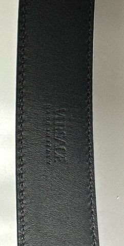 Versace Medusa-Buckle Black/Silver Leather Belt 110 (44) Italy DCU6715S NWT $680